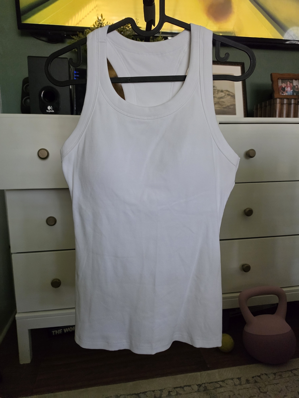 Classic White Ribbed Tank Top